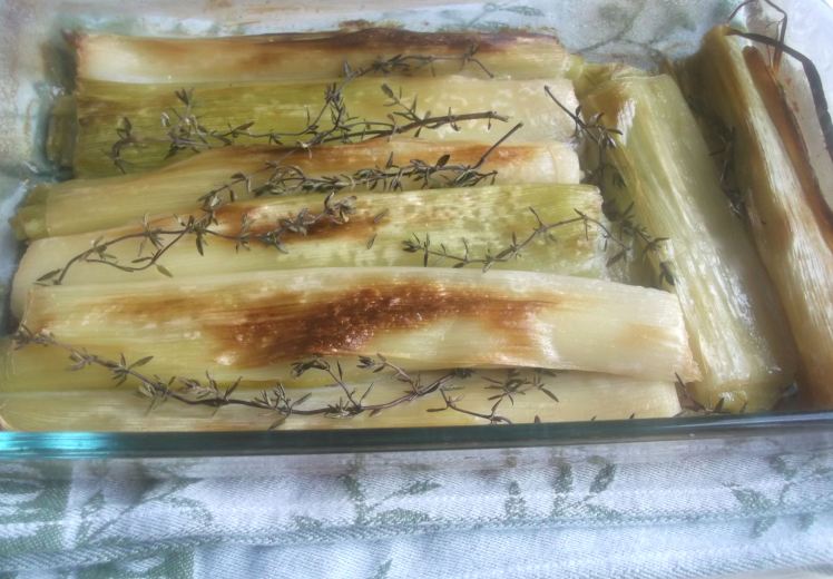 Olive Oil Braised Leeks 