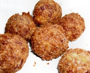 Beet and goat cheese arancini 027