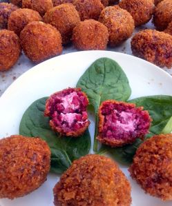 Beet and goat cheese arancini-cover