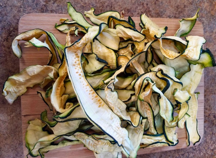 Oven dried zucchini